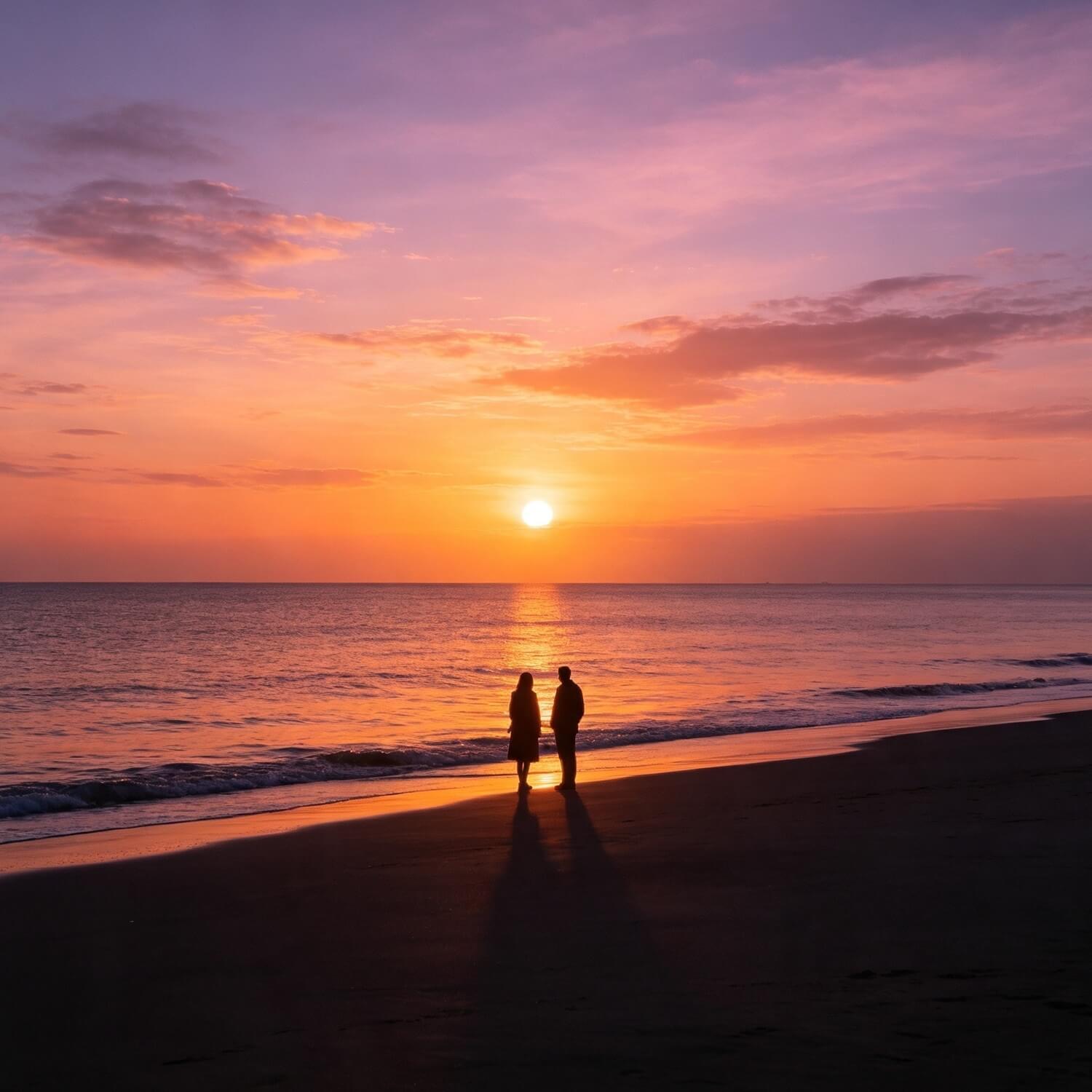 Alternative generator wallpaper template: Sunset by the sea